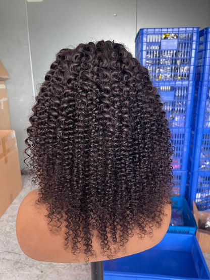 5x5 Lace Closure Wig Kinky Curly 100% Brazilian Virgin Hair