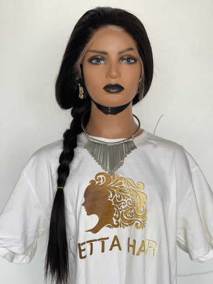 13x4 HD Lace Frontal Wig Big Lace Silky Straight 100% Virgin Brazilian Hair Wig