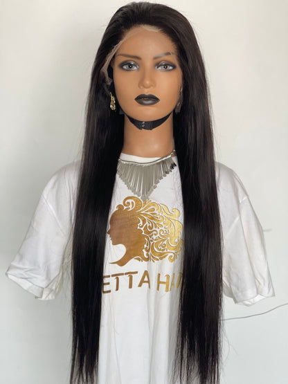13x4 HD Lace Frontal Wig Big Lace Silky Straight 100% Virgin Brazilian Hair Wig
