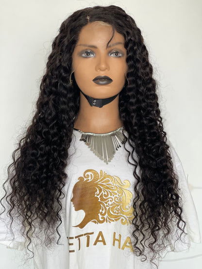 13x4 HD Lace Frontal Wig Water wave 100% Brazilian Hair Lace Wig