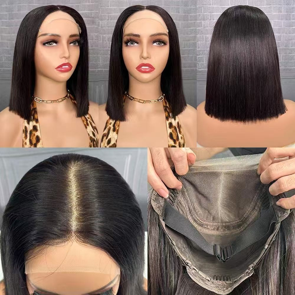 200% Density 5x5 Lace Closure Bob Wig SDD Transparent Lace