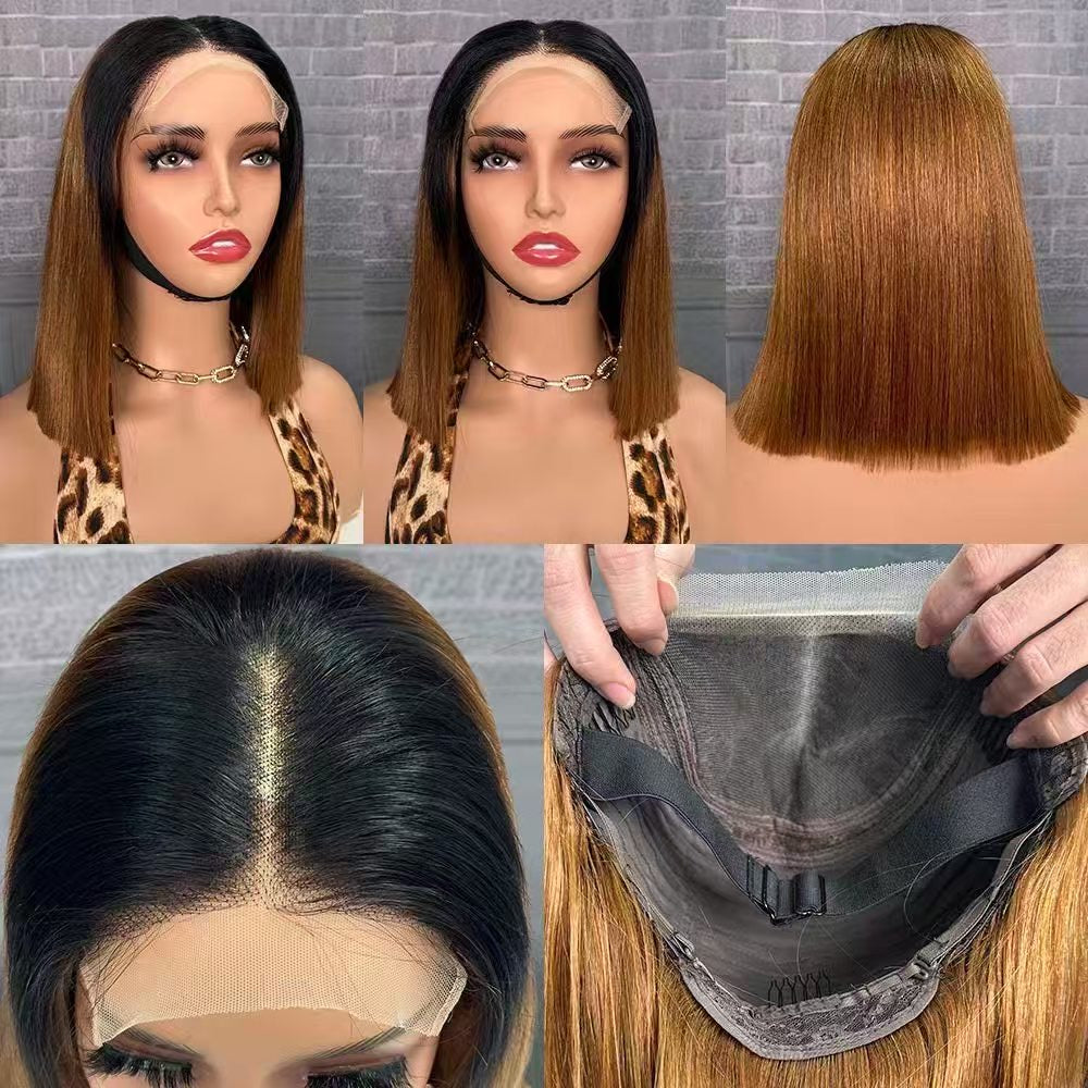 200% Density 5x5 Lace Closure Bob Wig SDD Transparent Lace