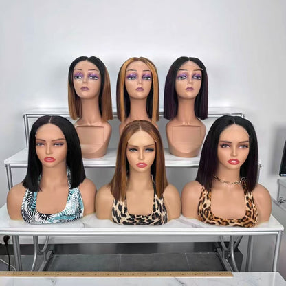 200% Density 5x5 Lace Closure Bob Wig SDD Transparent Lace