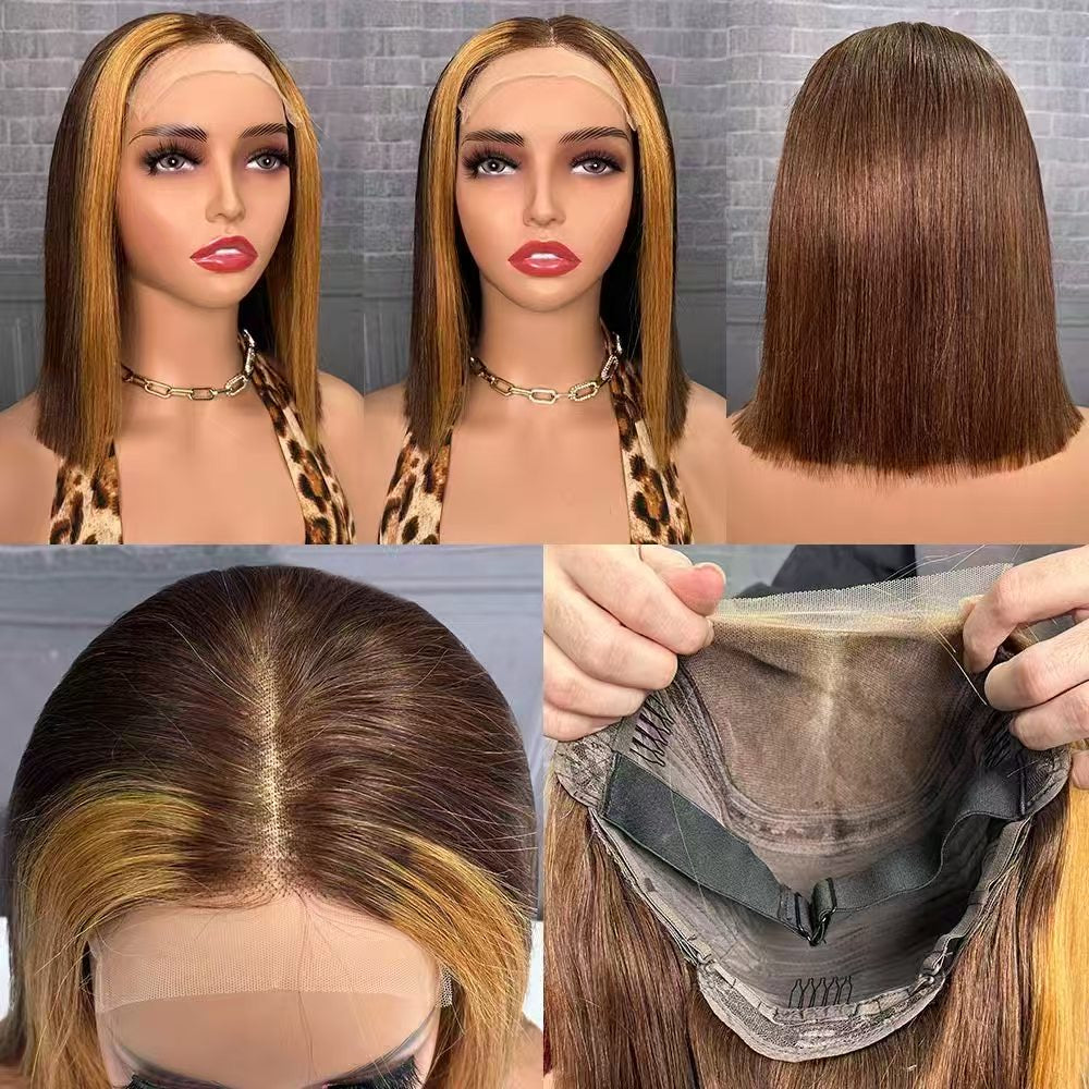 200% Density 5x5 Lace Closure Bob Wig SDD Transparent Lace