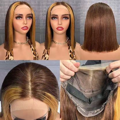 200% Density 5x5 Lace Closure Bob Wig SDD Transparent Lace