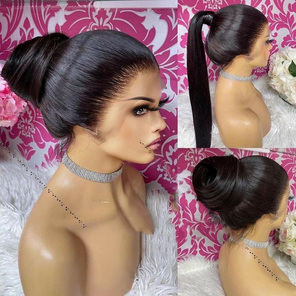 360 Lace Wig Silky Straight can be Ponytailed No shedding