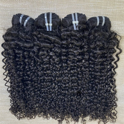 3Bundles/4bundles Raw Hair Natural Curly Brazilian Hair One Donor Hair Cuticle Aligned