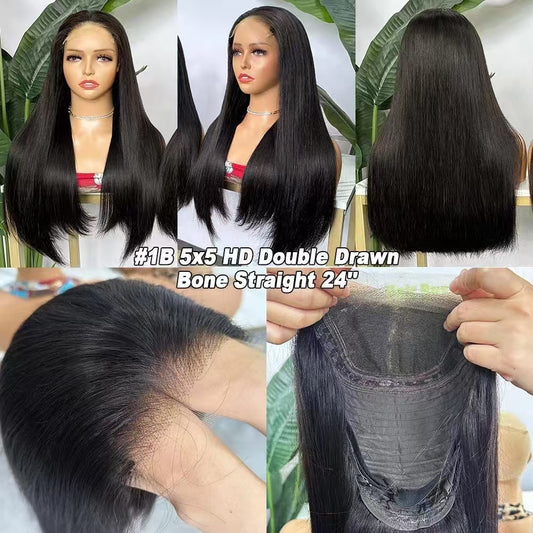5x5 HD Lace Wig Vietnam Hair SDD Bob Wig Full End Silky Straight