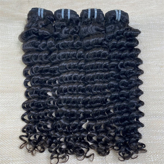3Bundles/4bundles Raw Hair Deep Wave Brazilian Hair One Donor Hair Cuticle Aligned