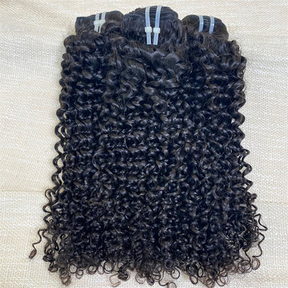3Bundles/4bundles Raw Hair Natural Curly Brazilian Hair One Donor Hair Cuticle Aligned