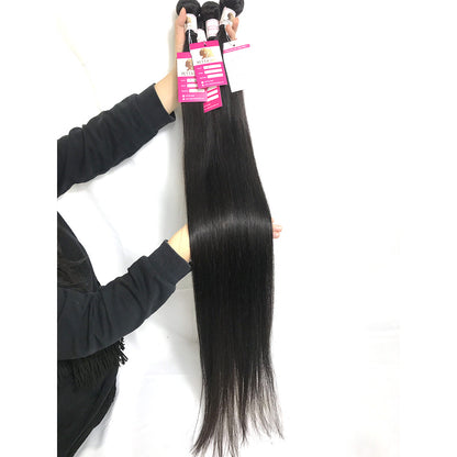 100% Virgin Brazilian Hair Straight bundles with Top Lace Closure