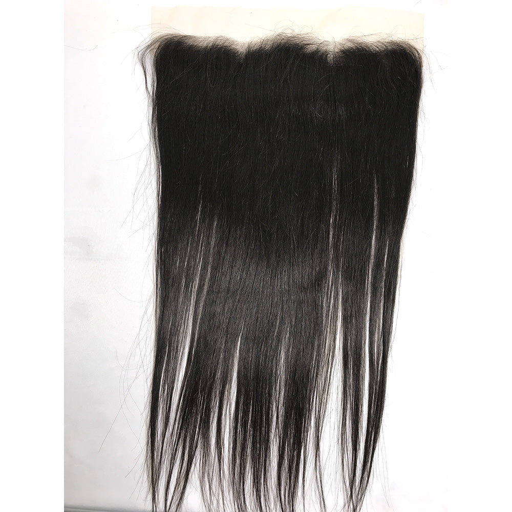 100% Virgin Brazilian Hair Straight 4Bundles with Ear to ear Lace Frontal