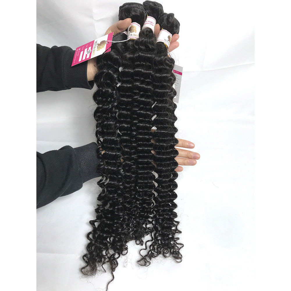 3Bundles/4bundles Top Quality 100% Pure Virgin Brazilian Human Hair Deep Curly
