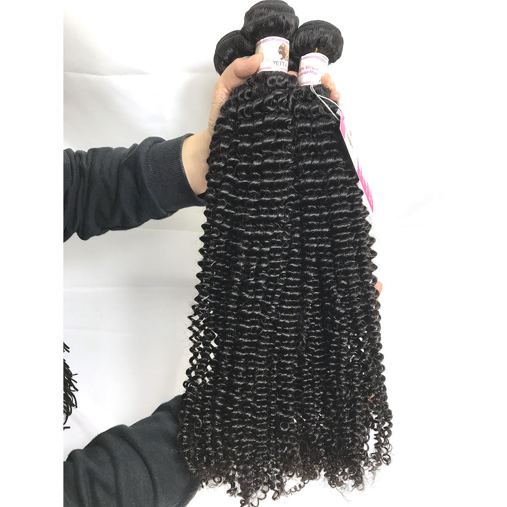 3Bundles/4bundles Kinky Curly 100% Virgin Brazilian Human Hair Weave