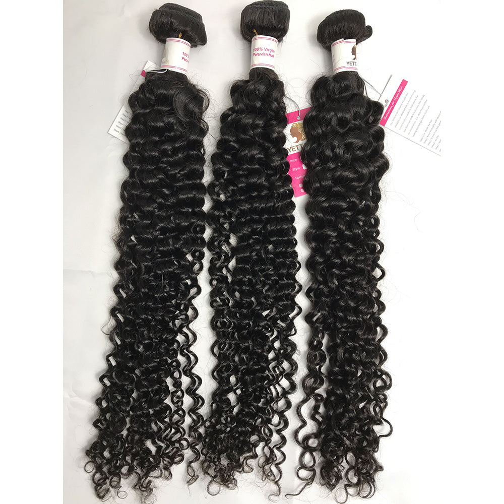 3Bundles/4bundles Top Quality Brazilian Virgin Hair Natural Curly can be wet