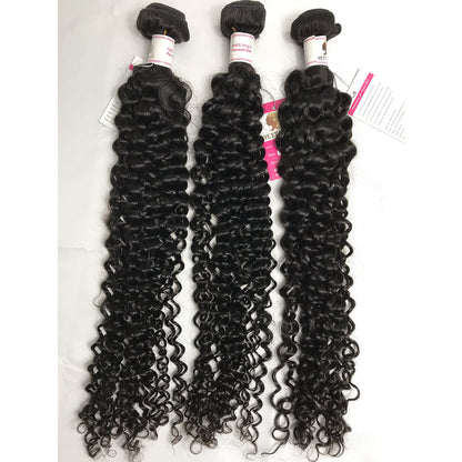 3Bundles/4bundles Top Quality Brazilian Virgin Hair Natural Curly can be wet