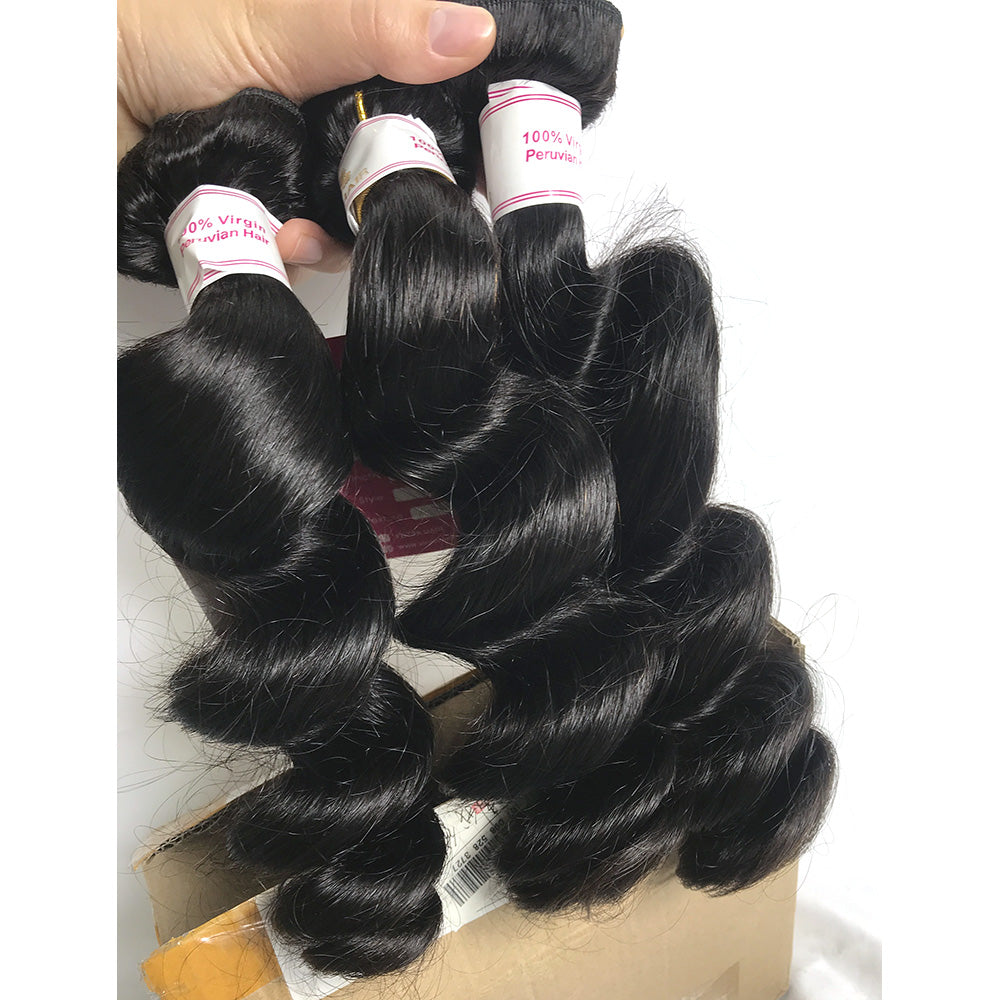 3Bundles/4bundles Loose Wave 100% Virgin Brazilian Human Hair