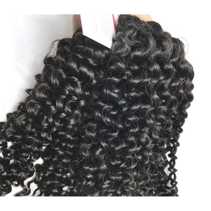 3Bundles/4bundles Top Quality Brazilian Virgin Hair Natural Curly can be wet