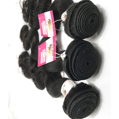 100% Virgin Brazilian Hair Body wave bundles with Ear to Ear Lace Frontal