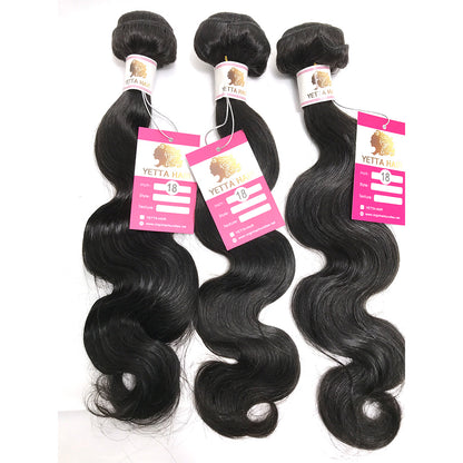 100% Virgin Brazilian Hair Body wave bundles with Ear to Ear Lace Frontal