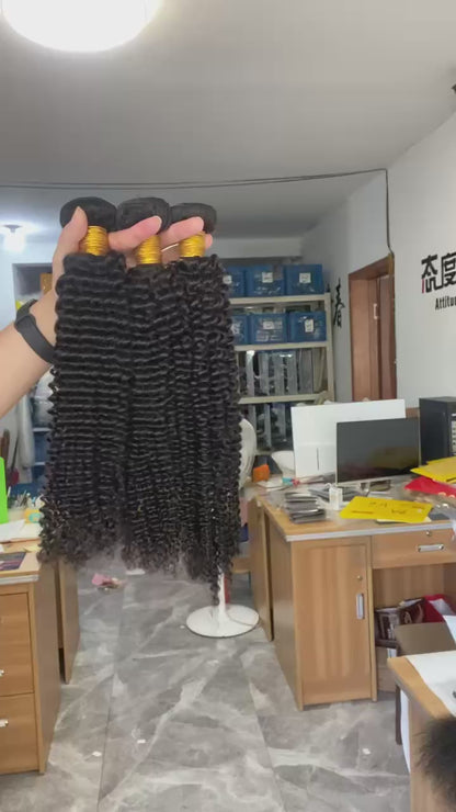 3Bundles/4bundles Kinky Curly 100% Virgin Brazilian Human Hair Weave