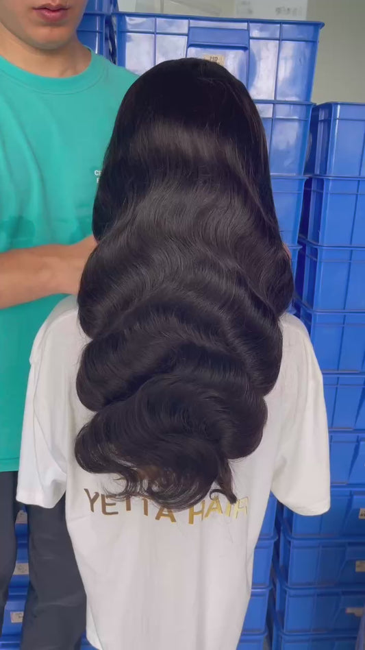 13x4 HD Lace Frontal Wig Big Lace Body wave 100% Virgin Brazilian Hair Wig